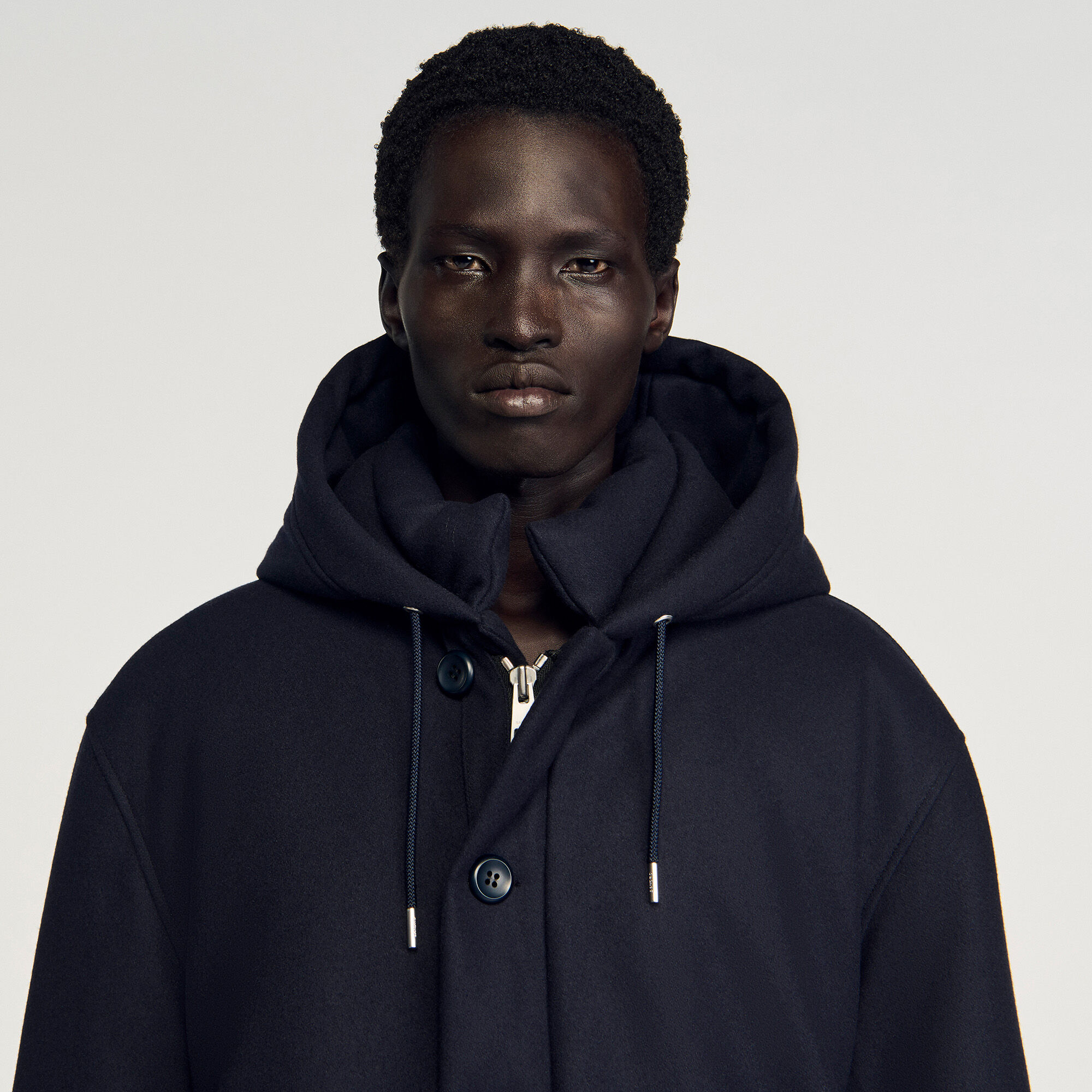 Parka jas van wol met capuchon Parka jas van wol met capuchon
