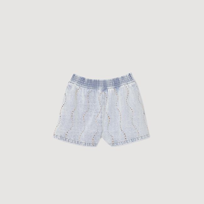 Jeansshort stras en parels