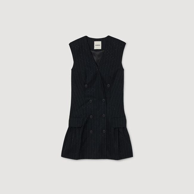 Korte jurk blazer stijl met stras