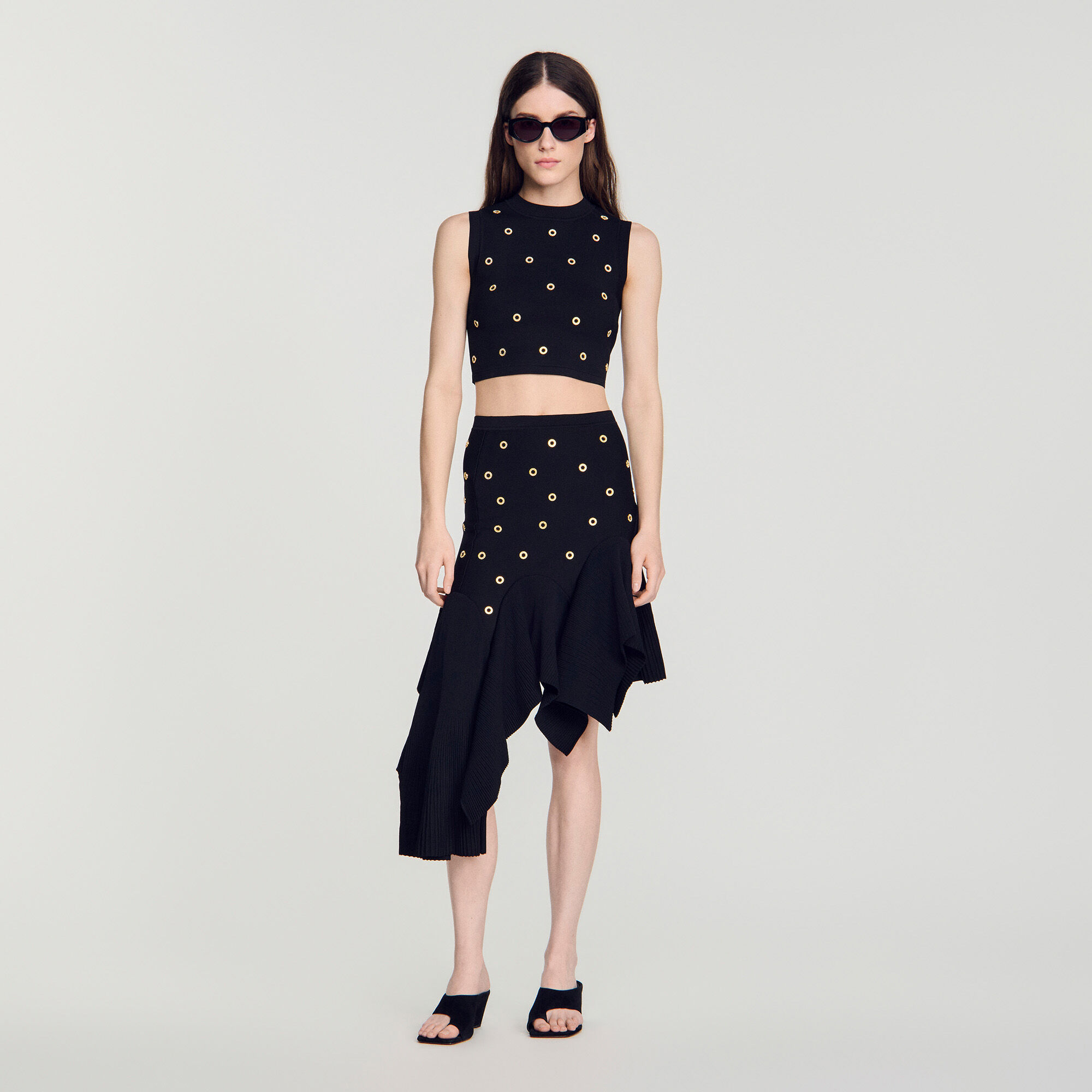 Gebreide top met studs