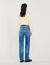 Verbleekte wijd uitlopende jeans