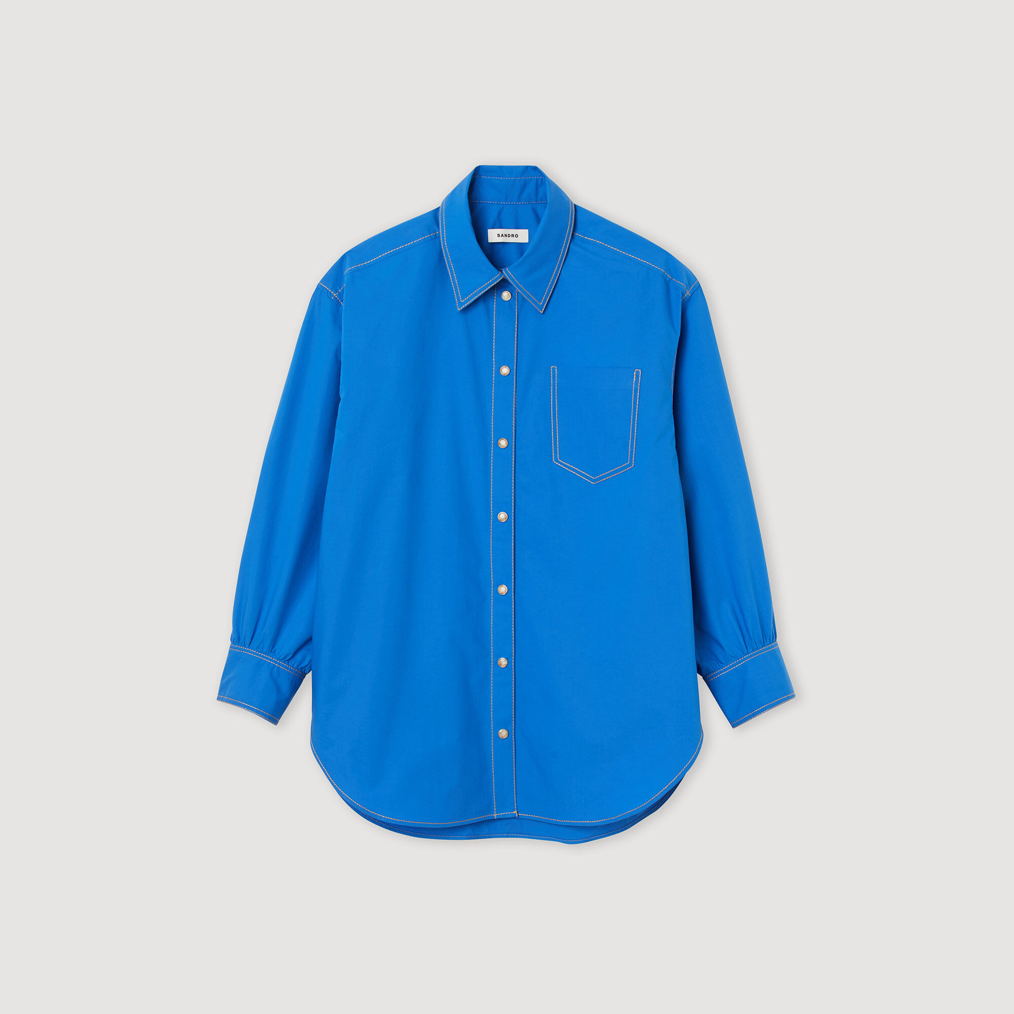 Blouse met sierstiksels