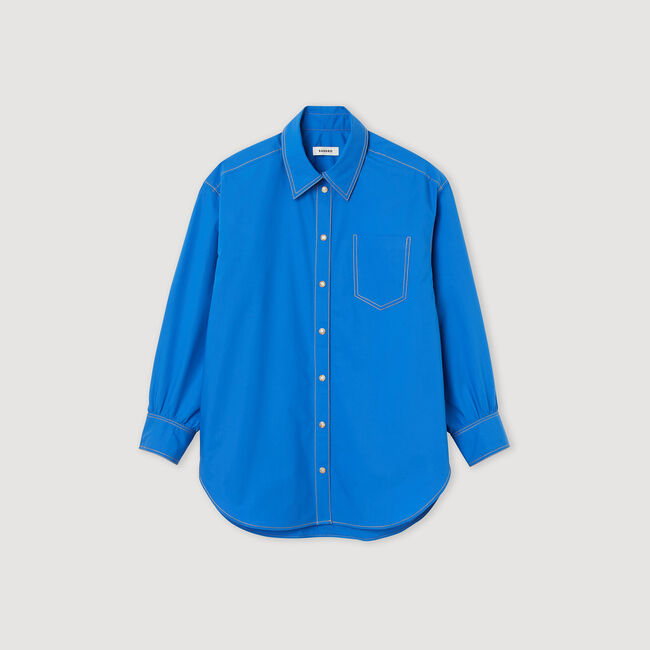 Blouse met sierstiksels