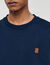 T-shirt met leren logo