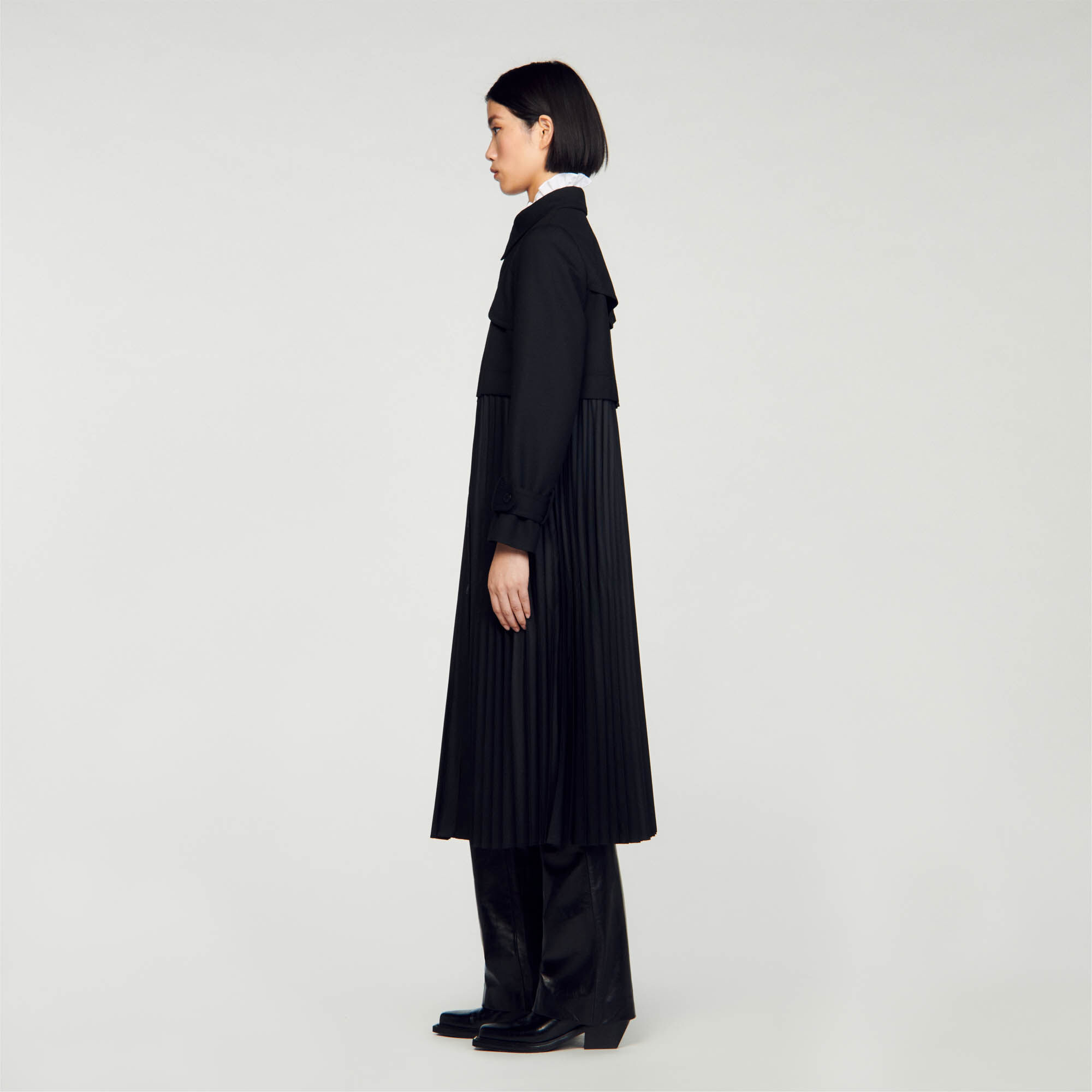 Trenchcoat met plooien