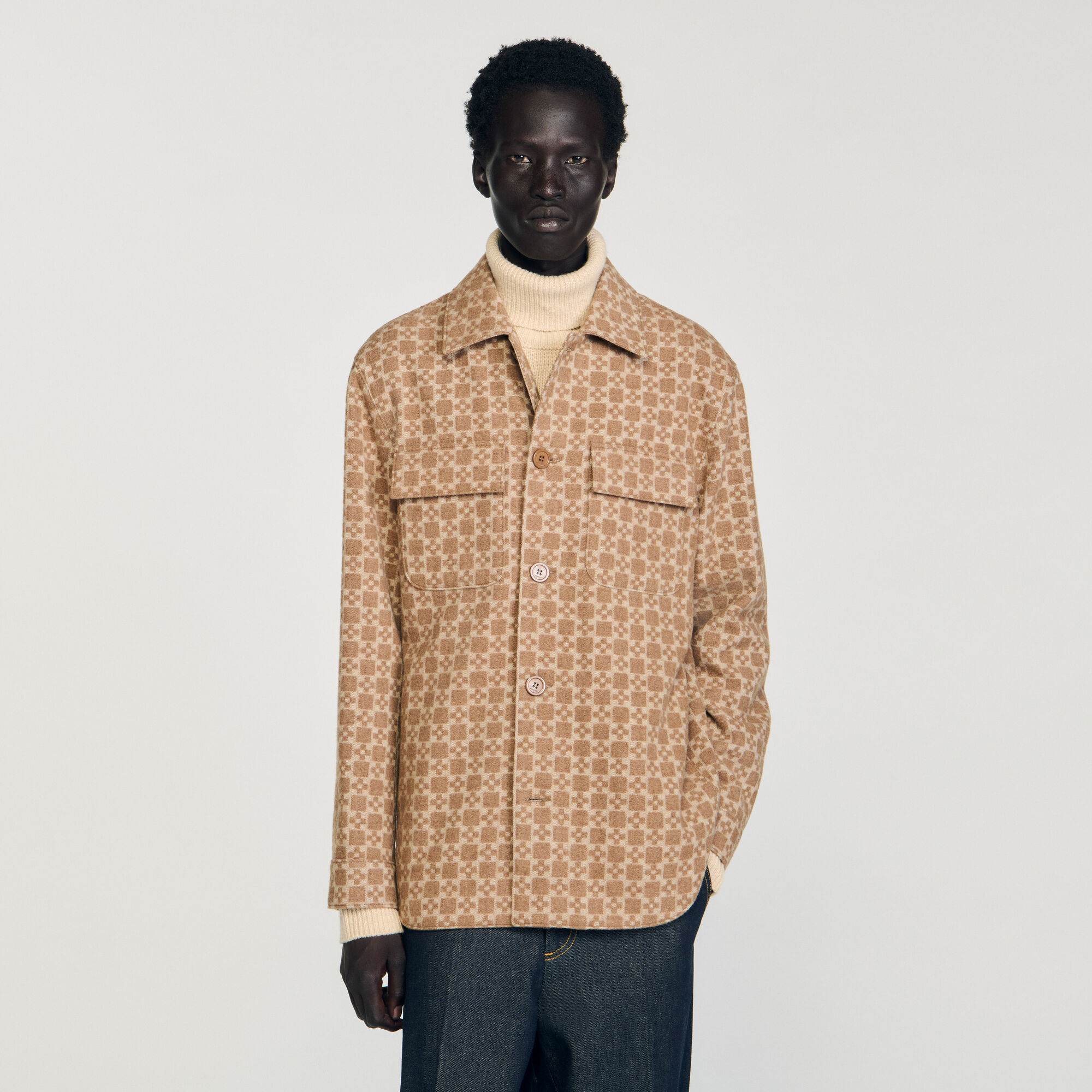 Overshirt jacquard Square Cross