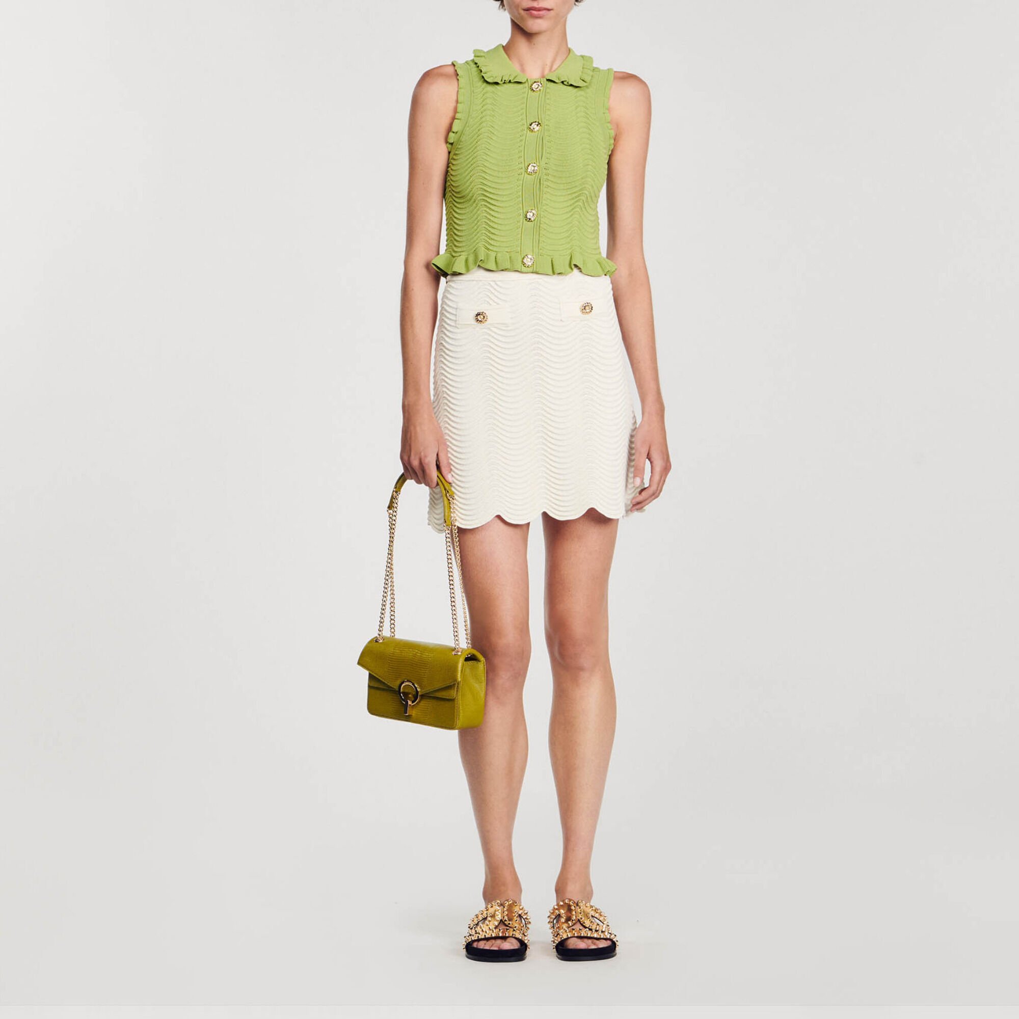 Gebreide mouwloze top