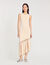 Jurk tricot met franjes en parels