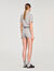 Gebreide short met ruitmotief
