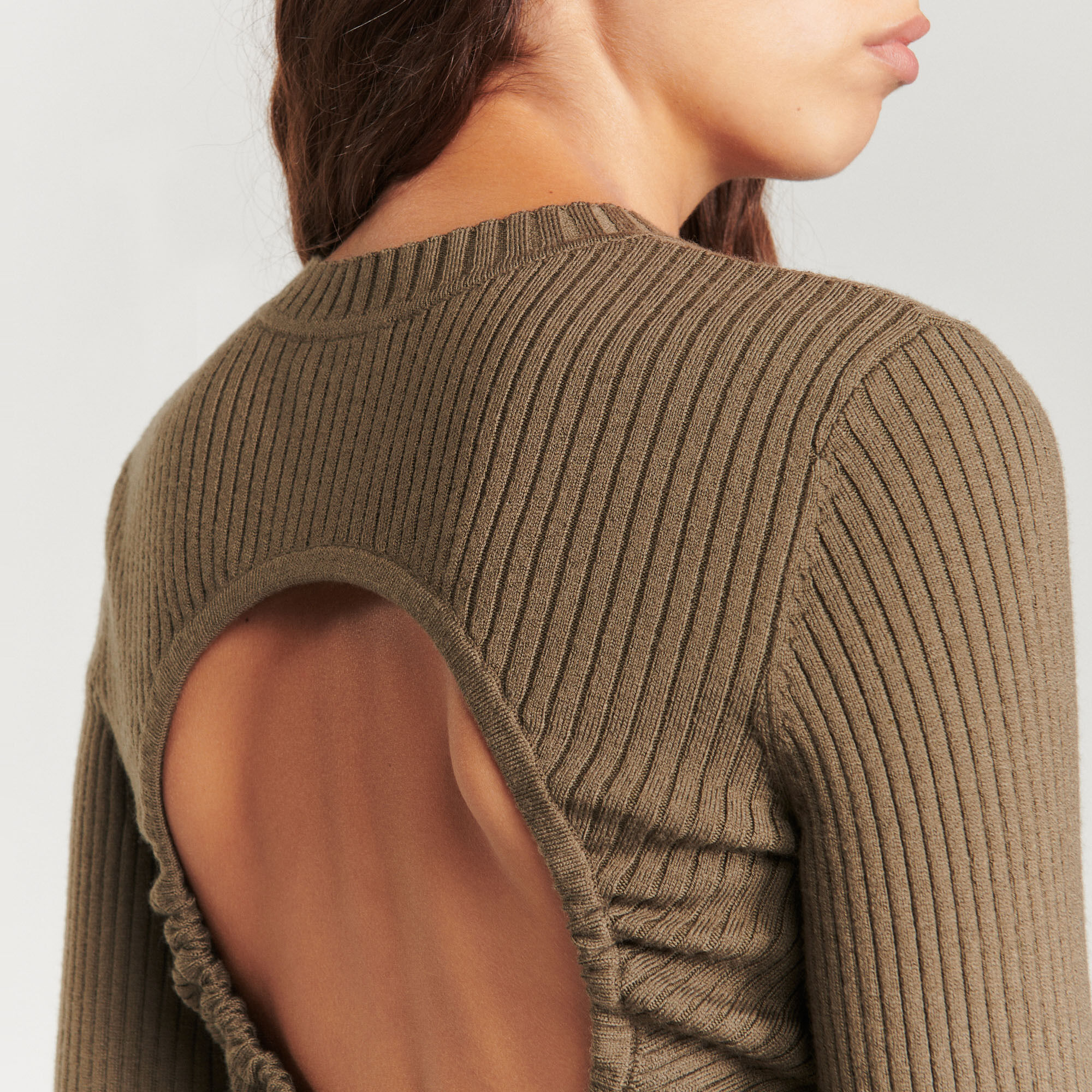 Jurk van ribtricot