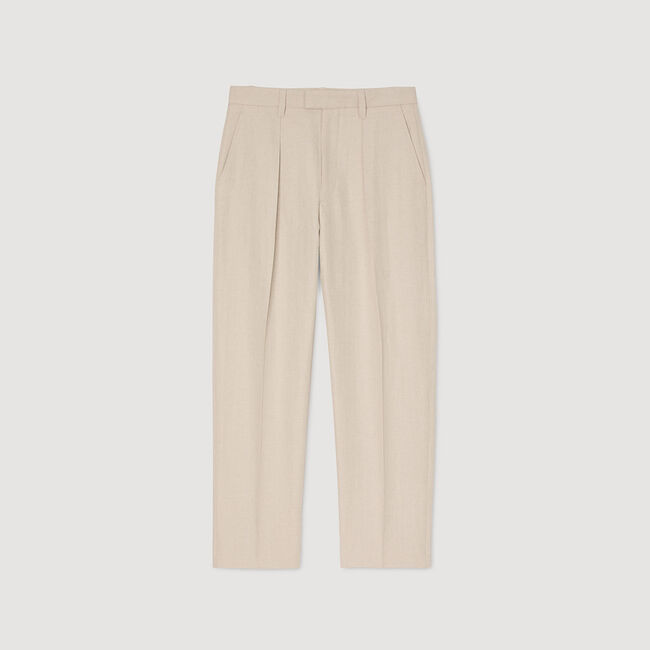 Pantalon wijdvallend met plooien