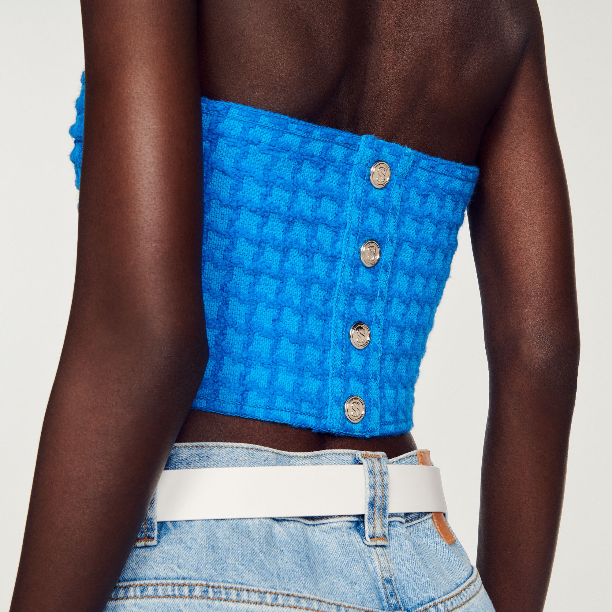 Korte tweed bustier