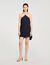 Korte jurk met cape en stras