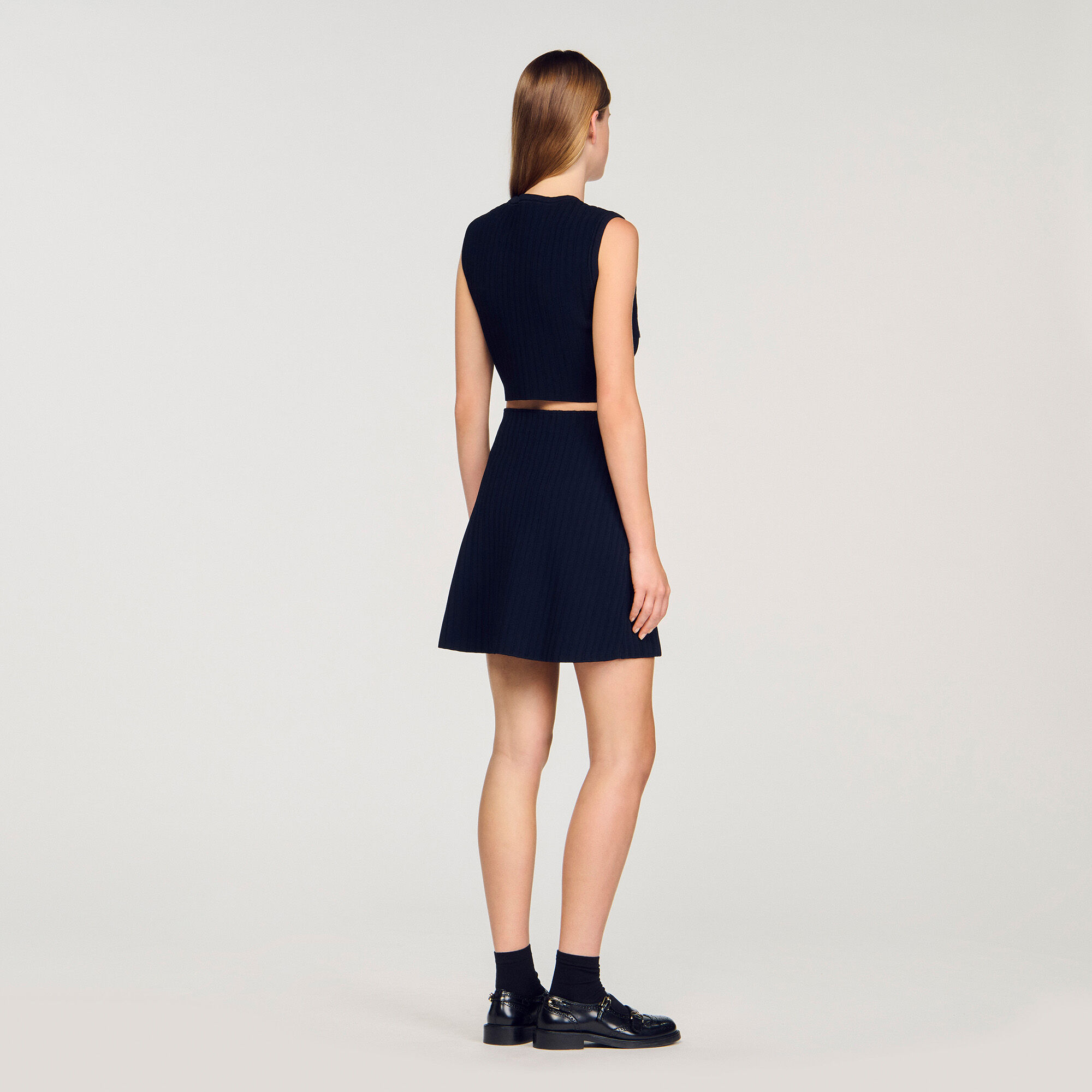 Top tricot en denim
