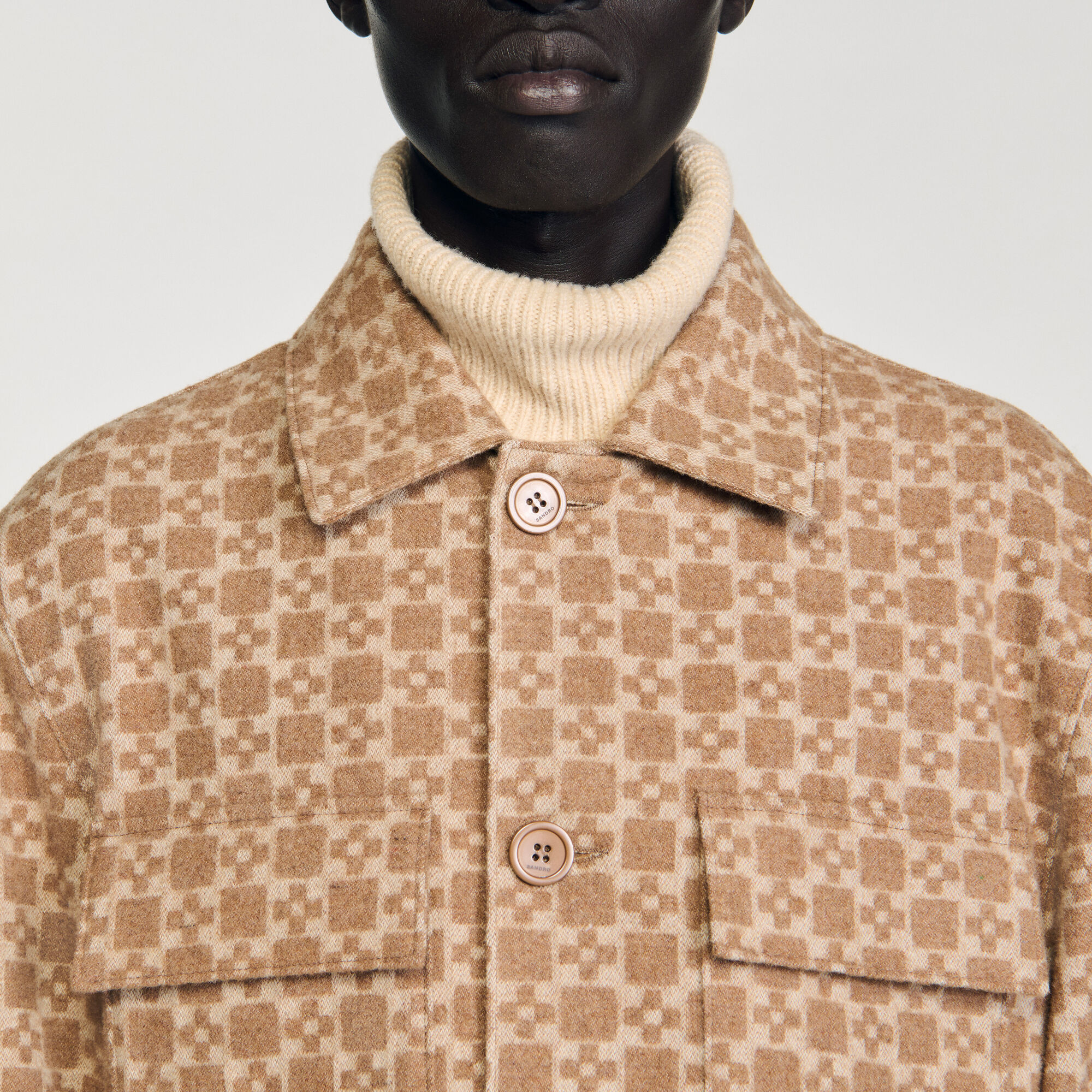 Overshirt jacquard Square Cross