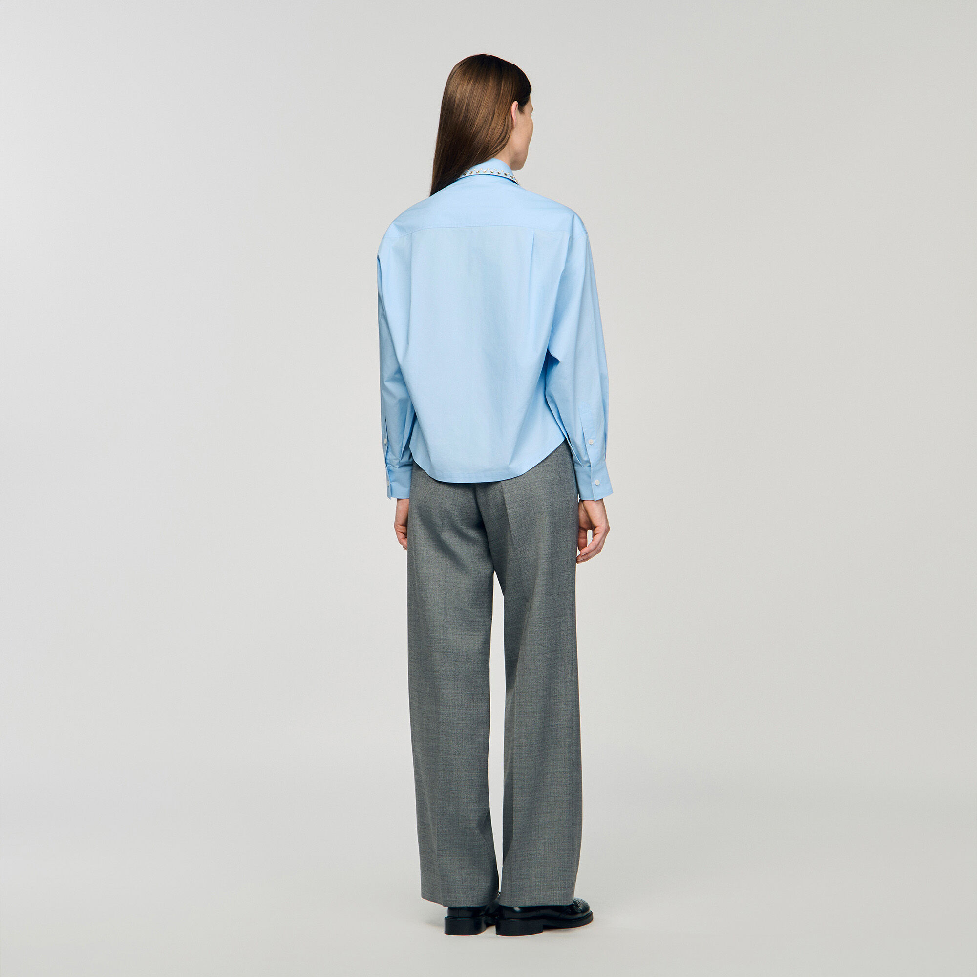 Overhemdblouse met stras
