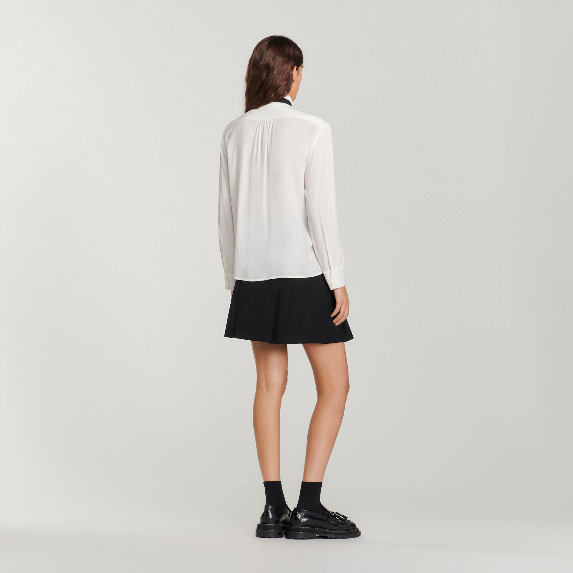 Zijden blouse met lint