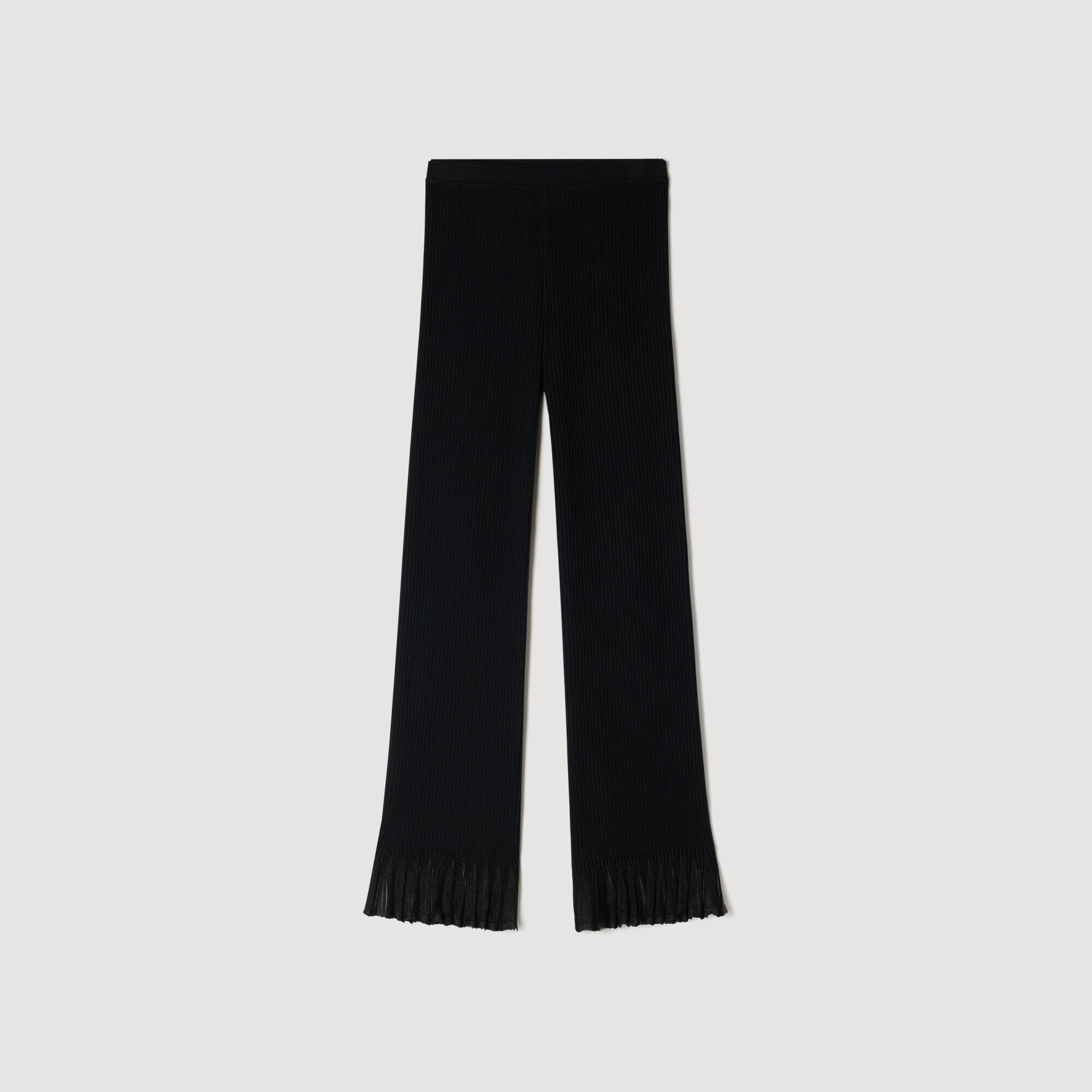 Gebreide pantalon met volants