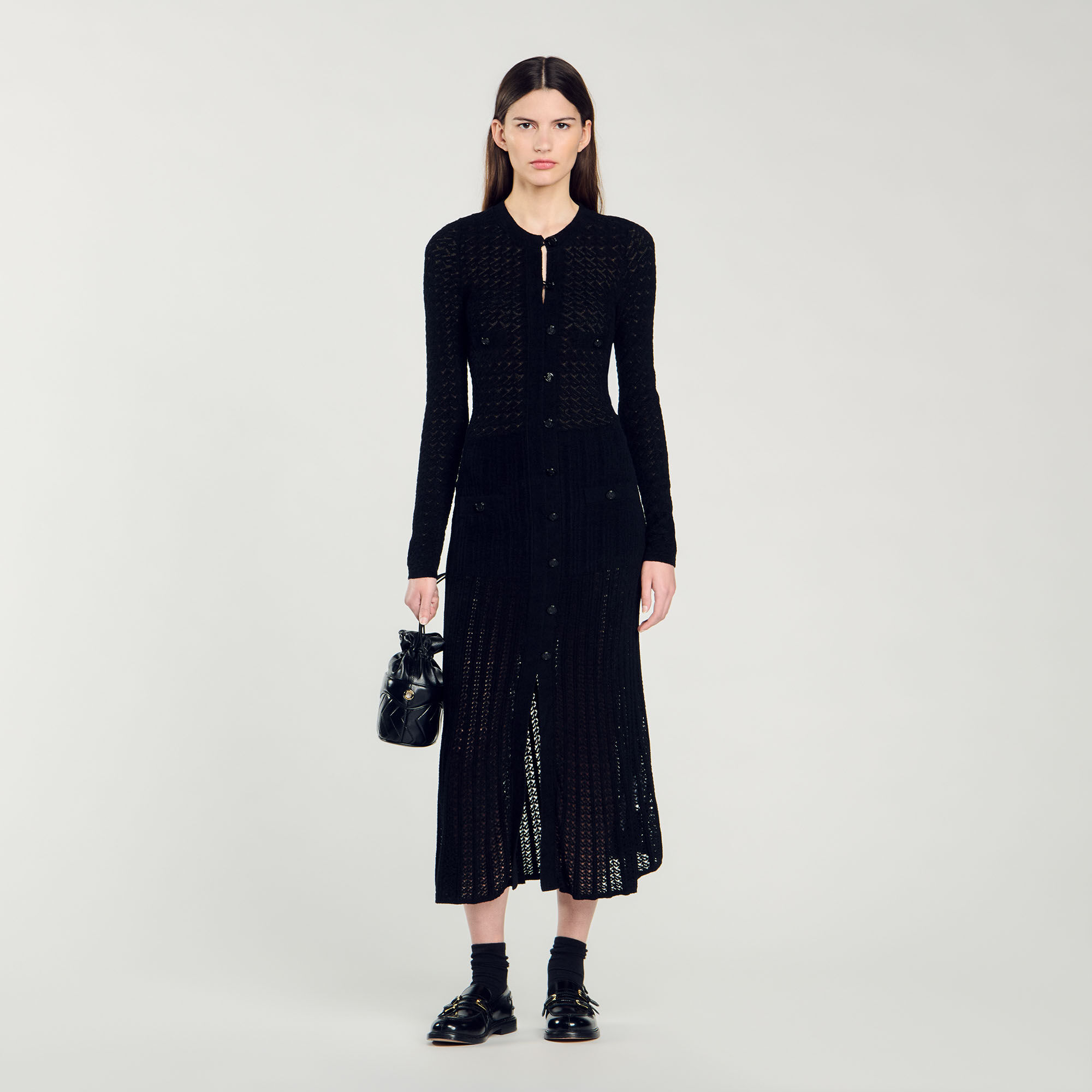 Sandro jurk zwart on sale