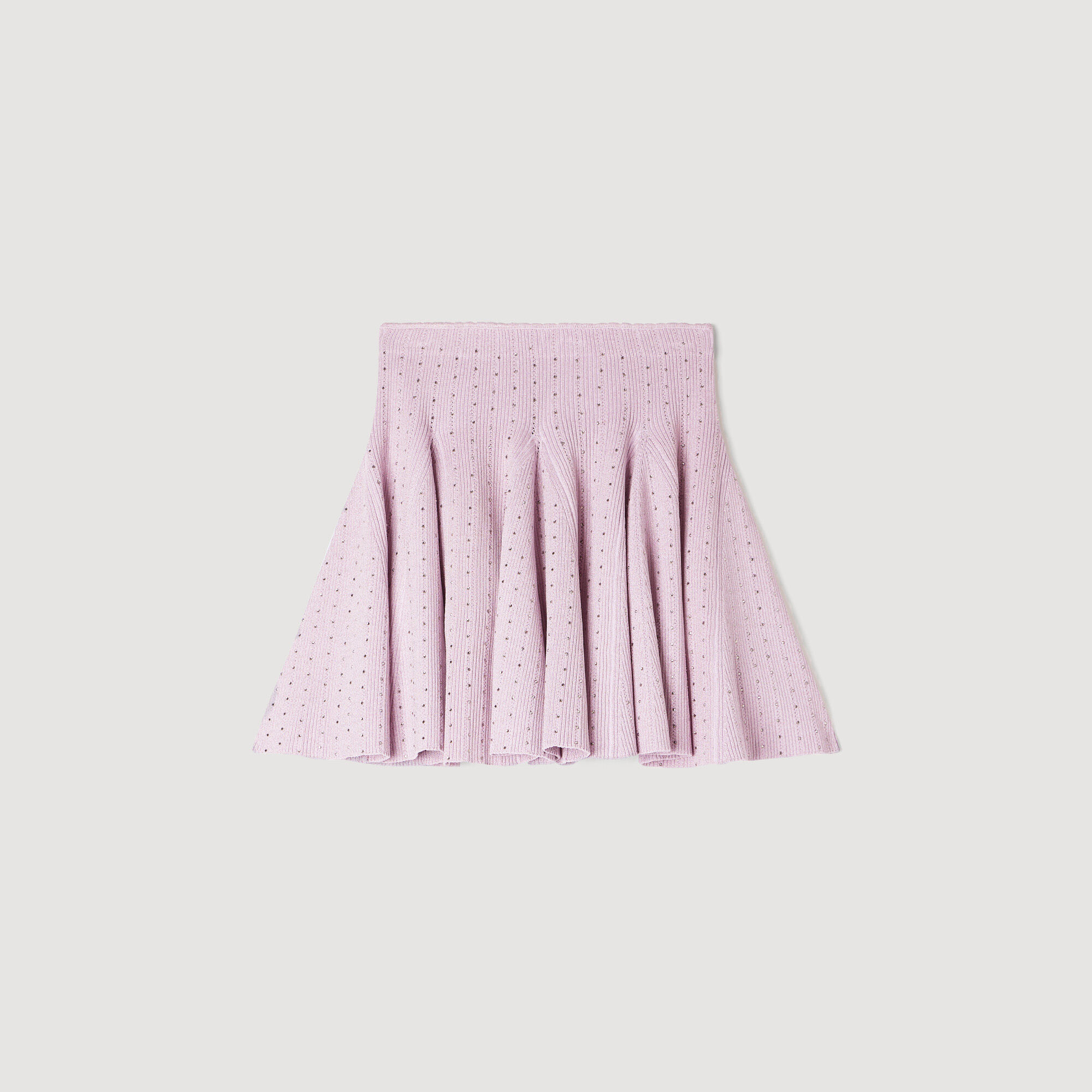 Korte gebreide rok met stras