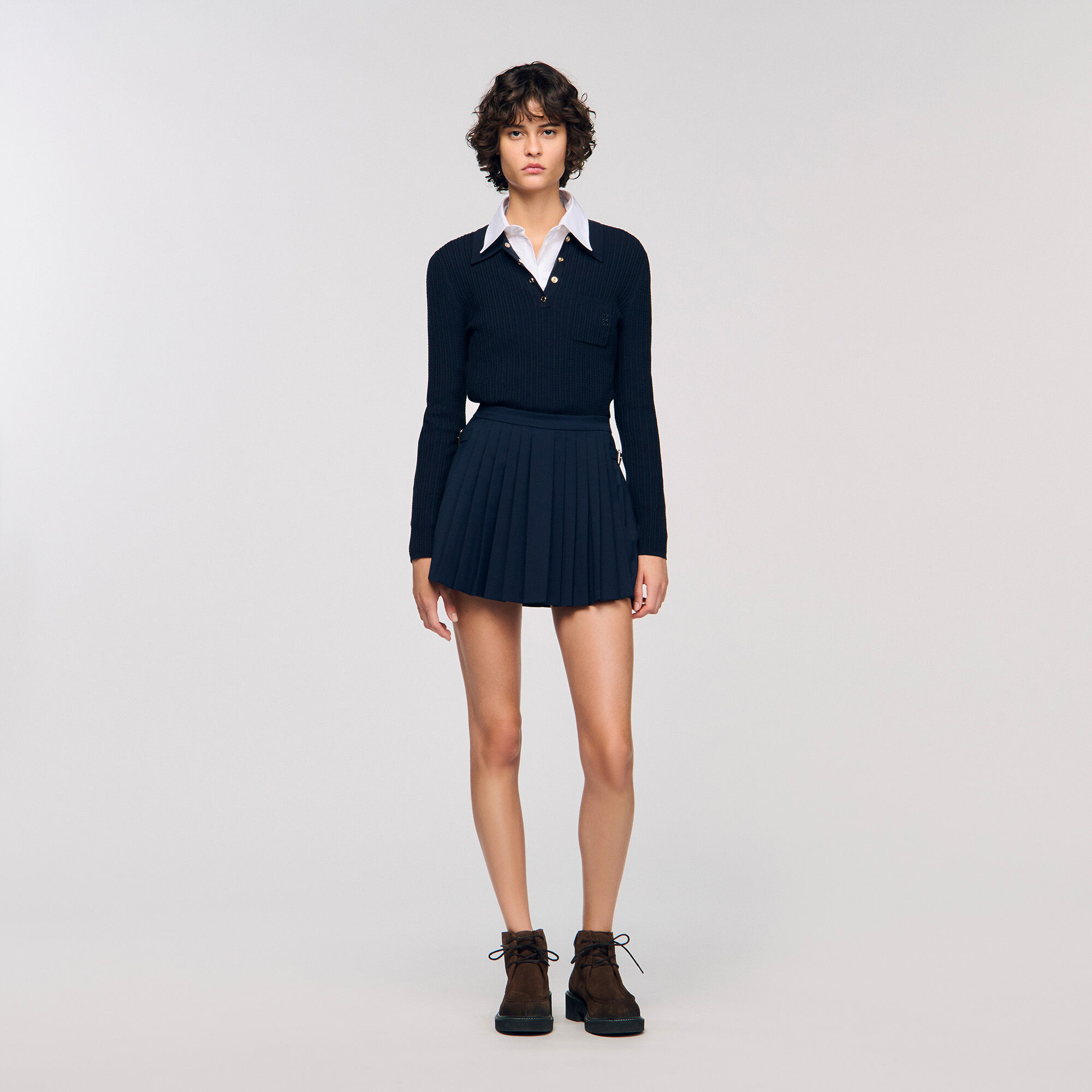 Skort met plooien