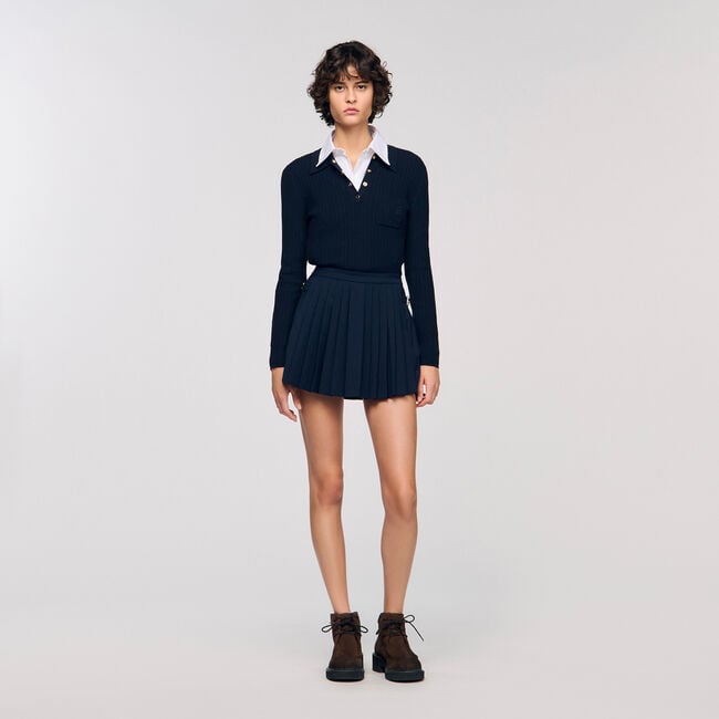 Skort met plooien