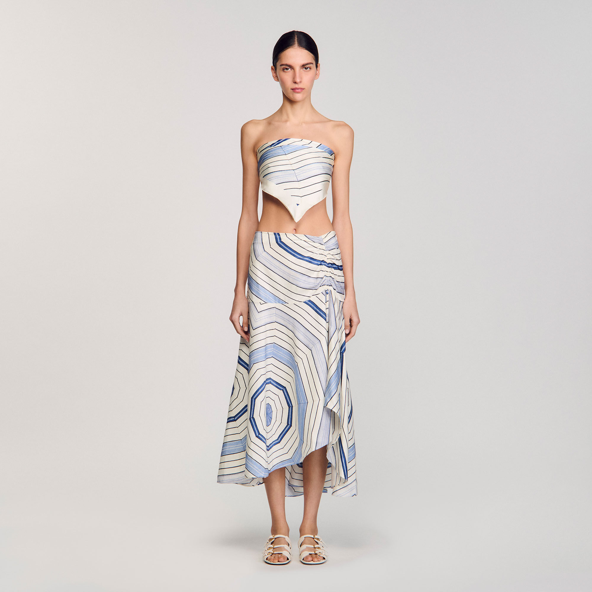 Lange rok met Spirales-print