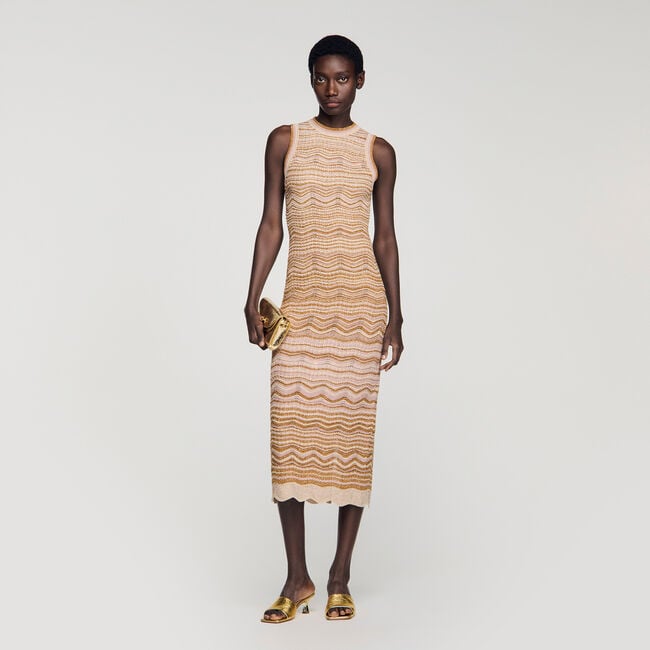 Lange jurk fantasietricot