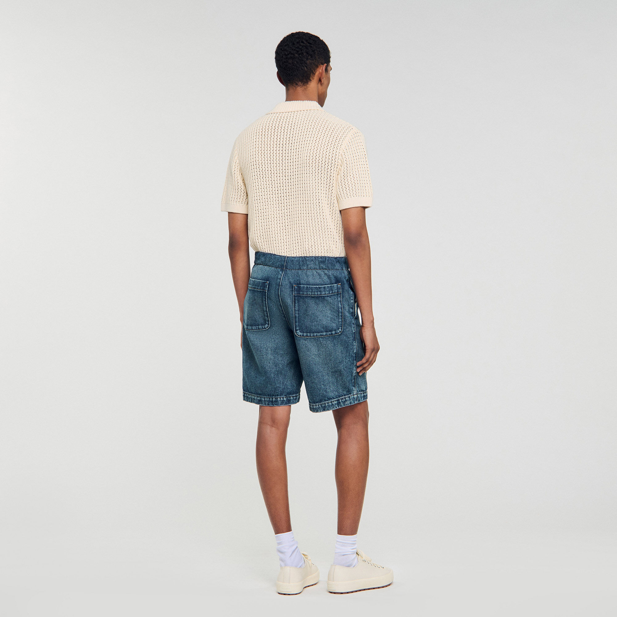 Short van elastisch denim