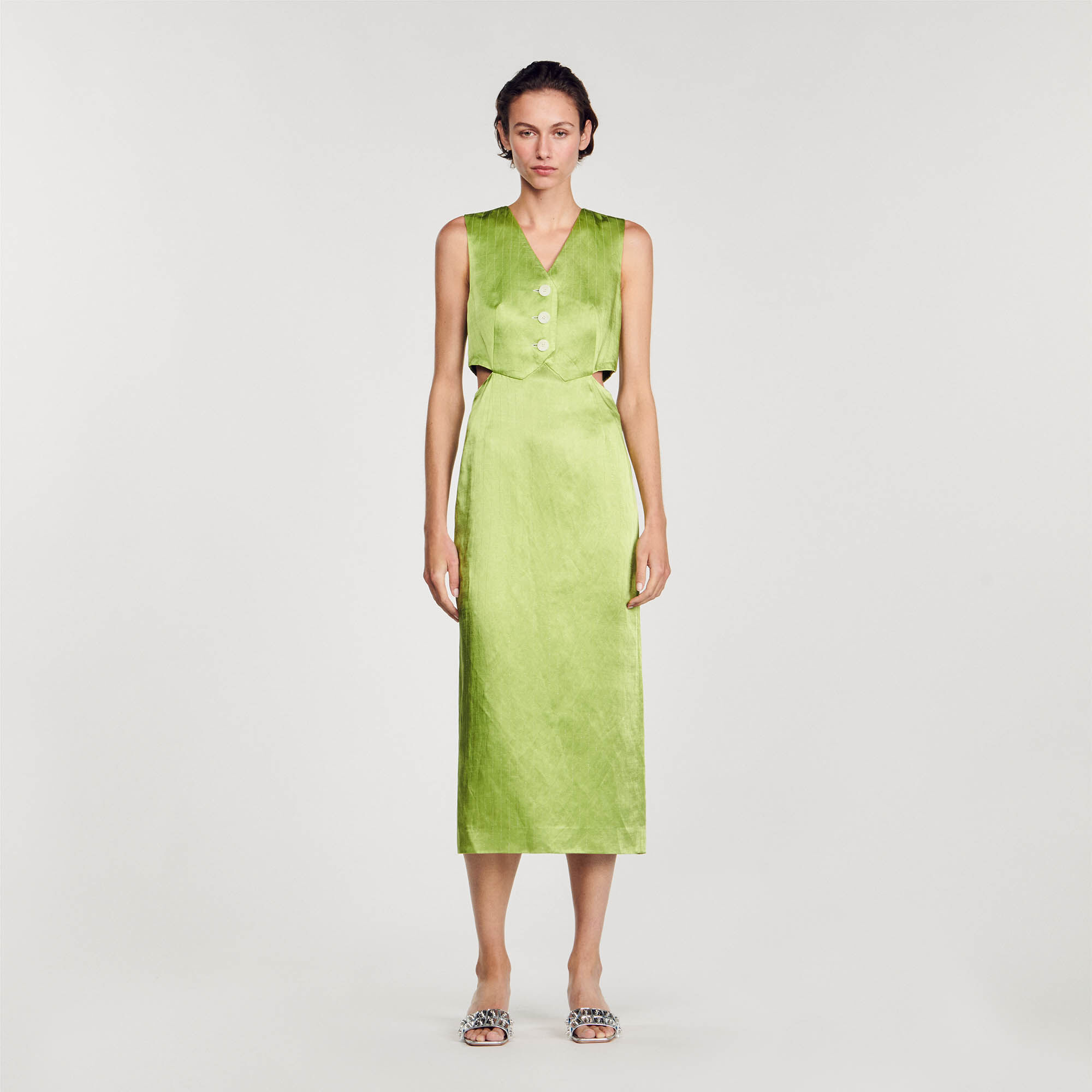 2 in 1 midi jurk