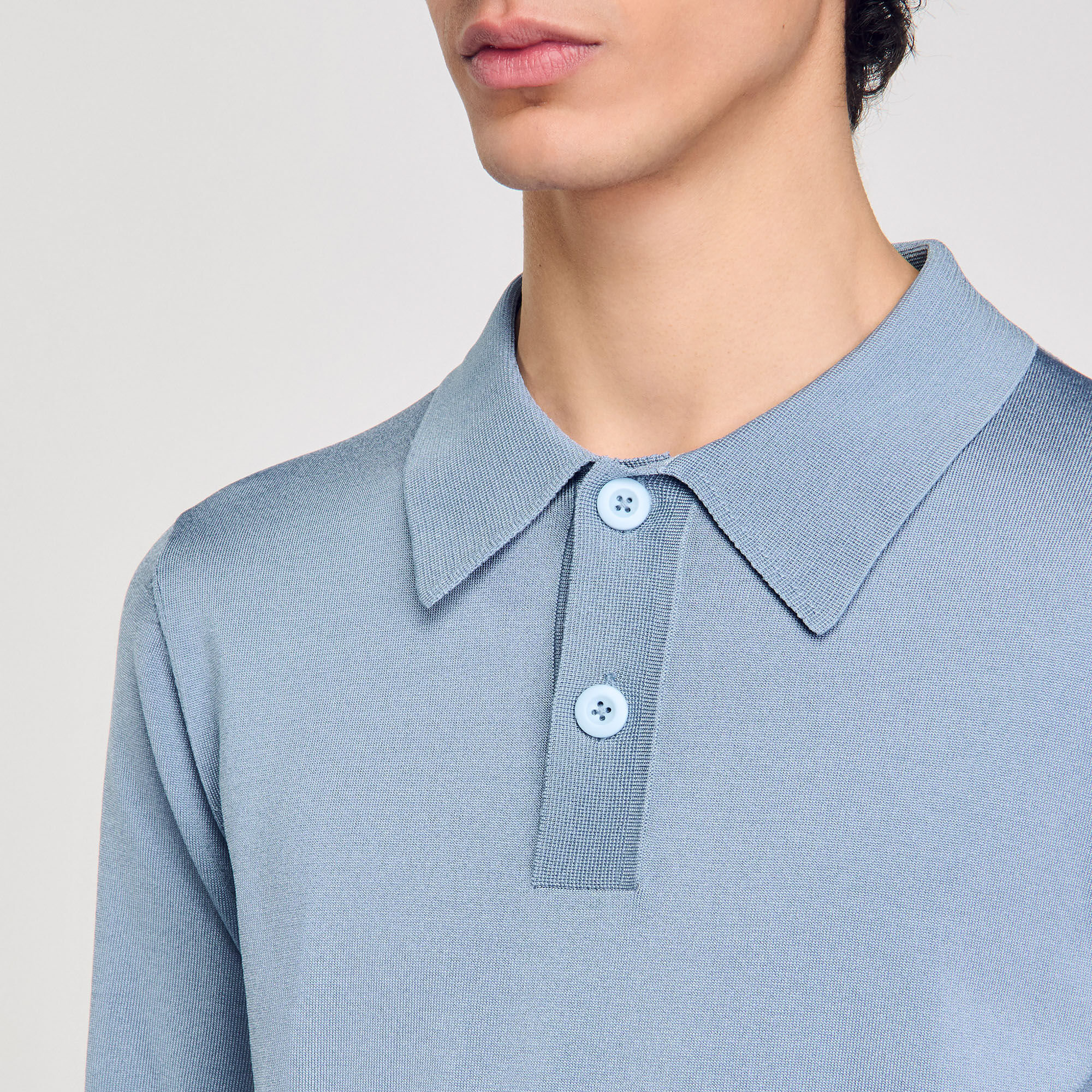 Tricot poloshirt met korte mouwen
