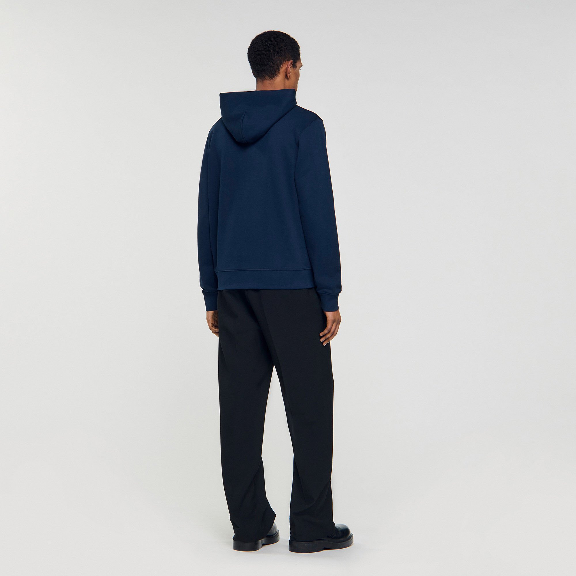 Sweatshirt met leren patch