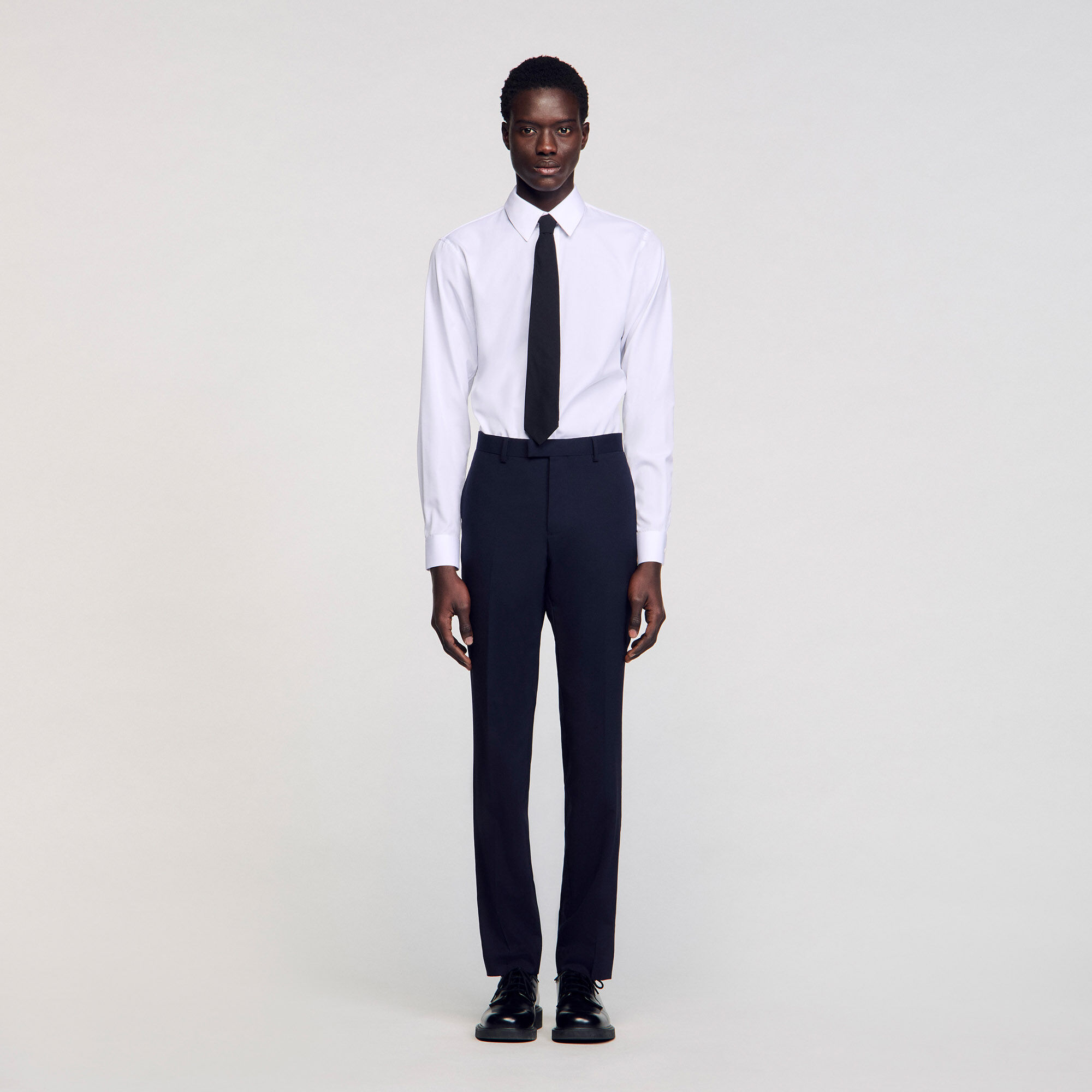 Classic wool suit trousers