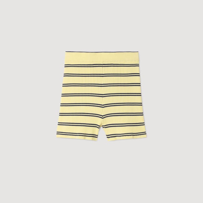 Gestreepte gebreide short