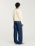 Cardigan vest met denim