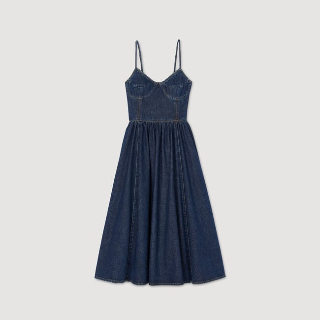 Midijurk van denim