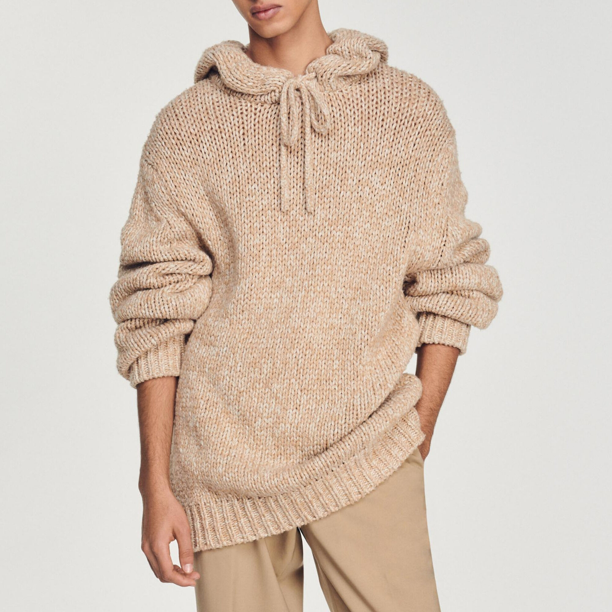 Oversized tricot hoodie