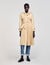 Plissé trenchcoat met riem