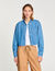 Overhemdblouse kort denim