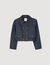 Denim getailleerde blazer
