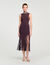 Lange jurk tricot met franjes