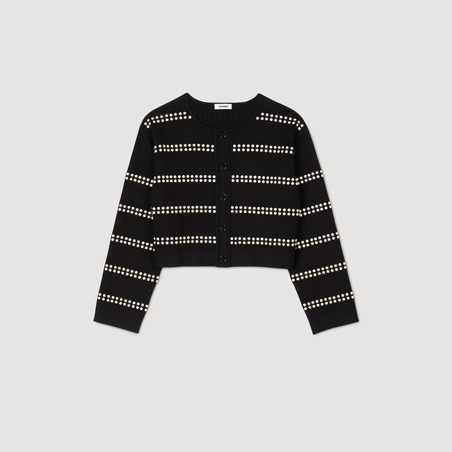 Cardigan vest met studs