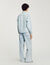 Overhemdblouse denim kraag met parels