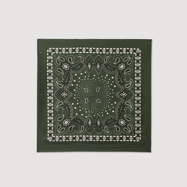 Foulard zijde bandana print
