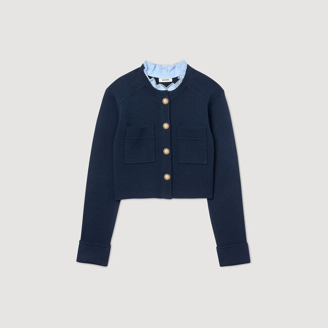 Cardigan afneembare wijde kraag