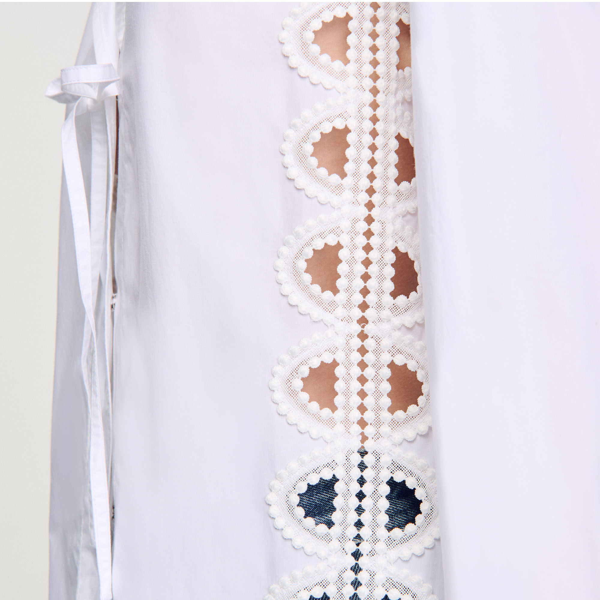 Overhemdblouse van popeline