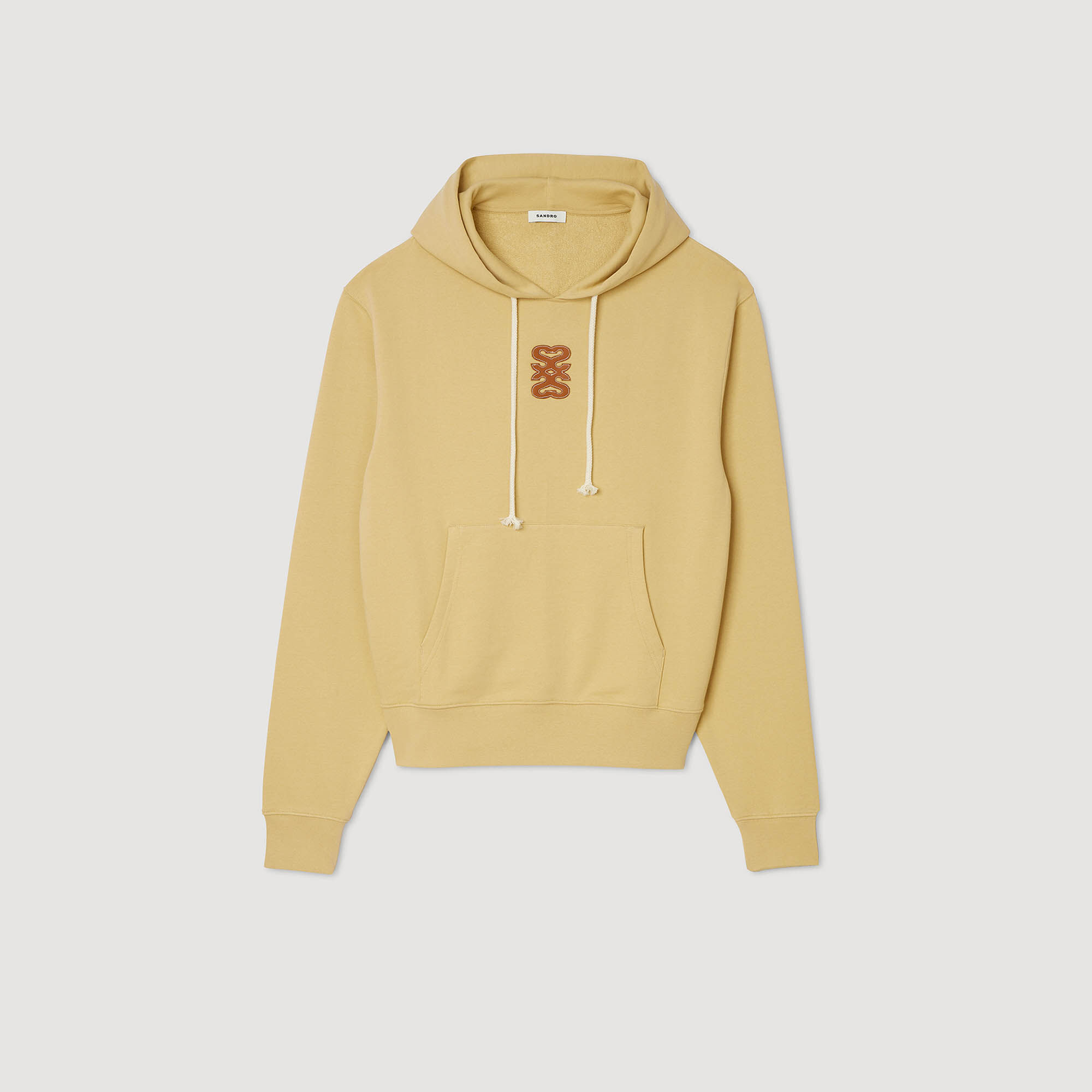 Sweatshirt met leren patch