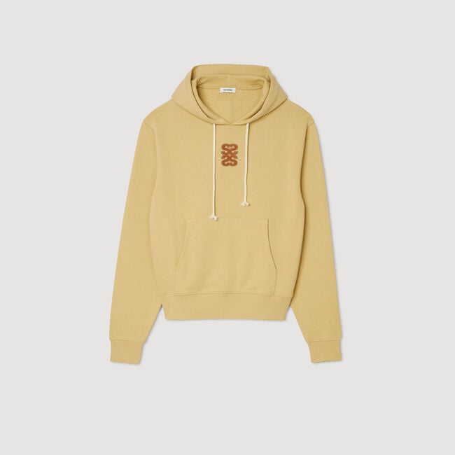 Sweatshirt met leren patch