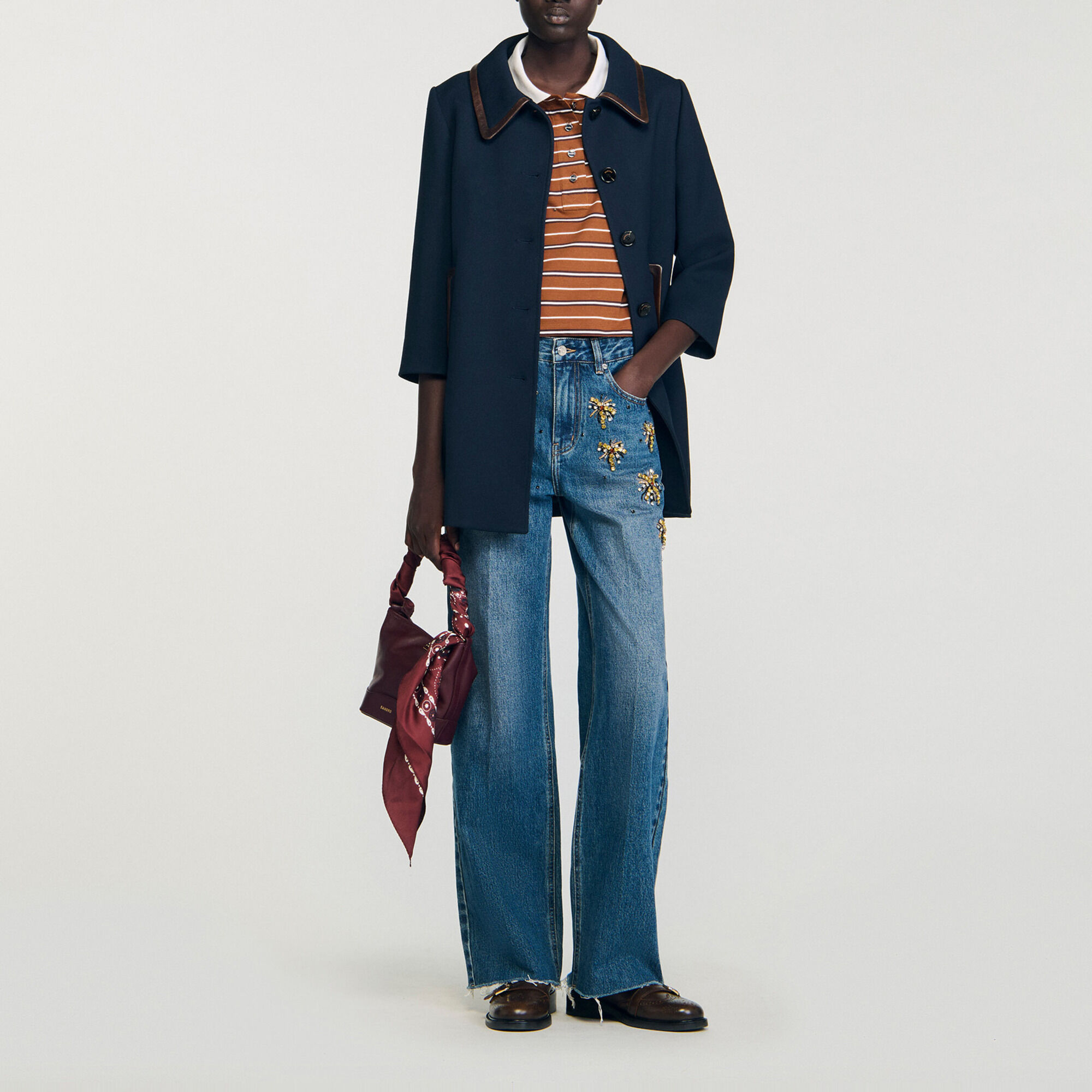 Jeans met stras - Vrouw | Sandro