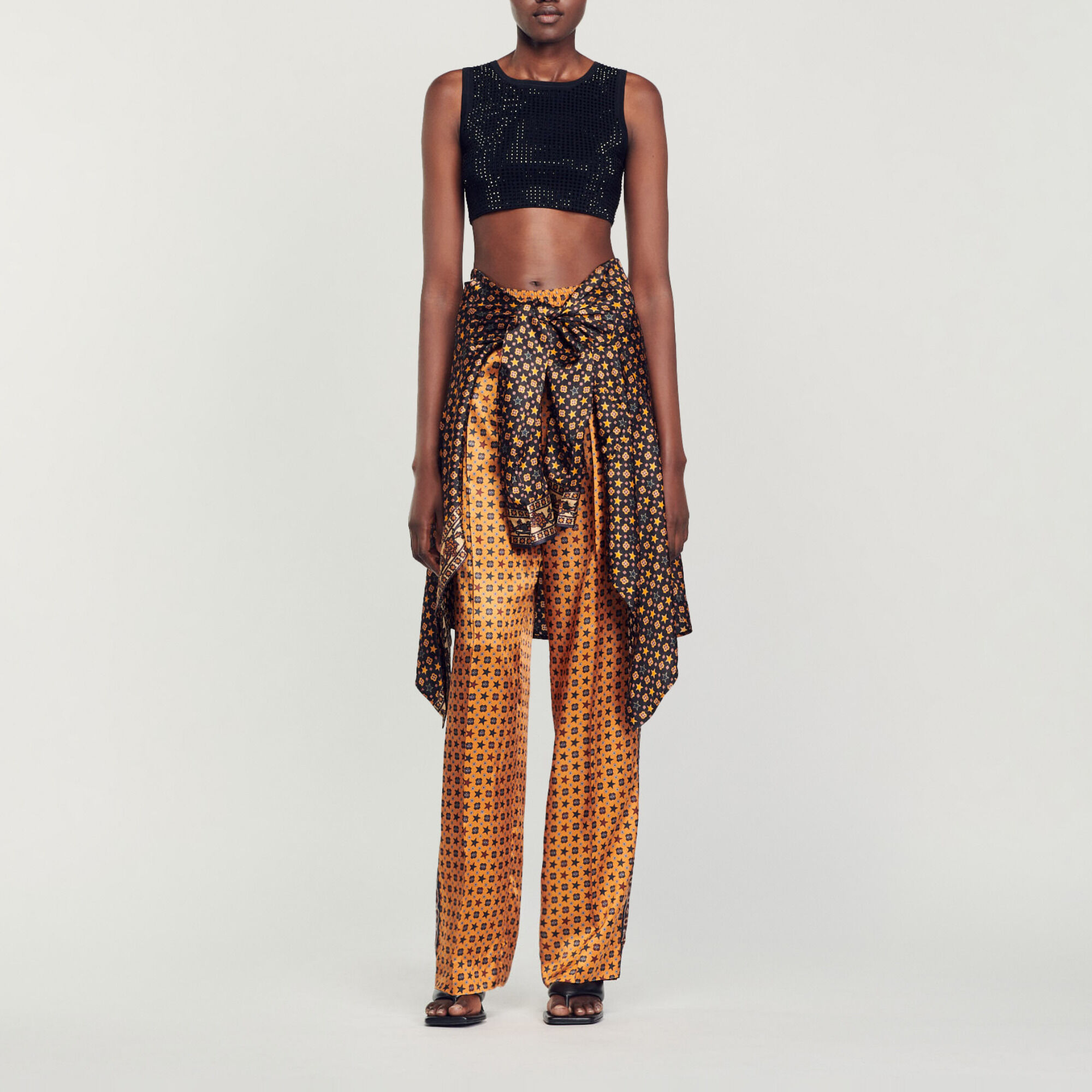 Kort topje met stras